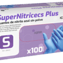 Плътни нитрилни ръкавици без пудра, 5 гр. - SuperNitricecs Plus