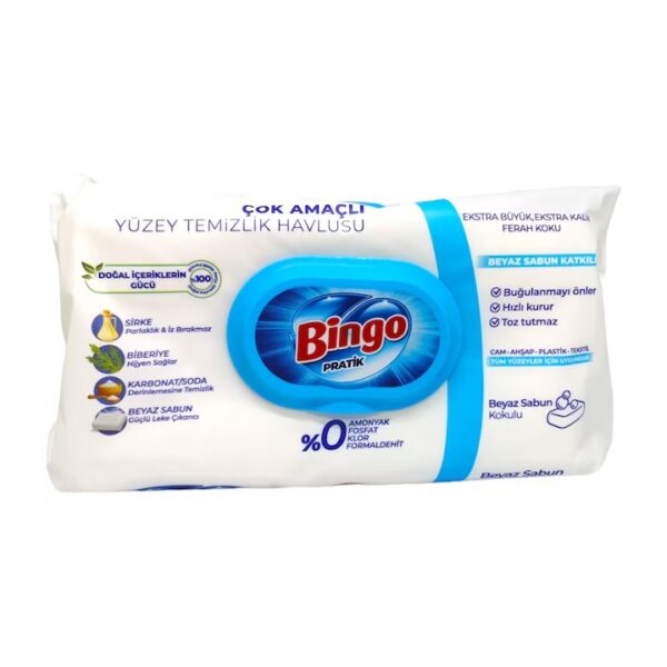 Универсални почистващи мокри кърпи Bingo – 96 бр.