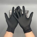 Черни нитрилни ръкавици без пудра 5 г, 100 бр. Industrial