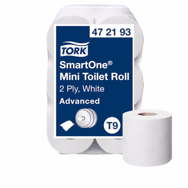 Санитарни консумативи за бизнеса Тоалетна Хартия Tork SmartOne Mini Бяла T9, 2-пластова