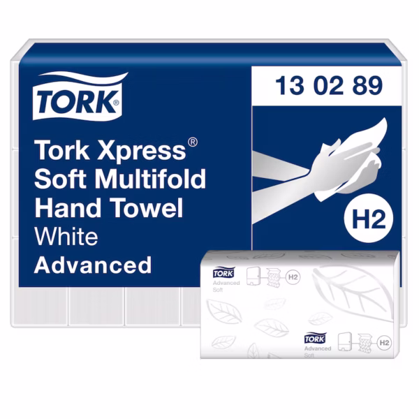 Санитарни консумативи за бизнеса Tork сгънати хартиени кърпи Бели H2 – 2-пл.
