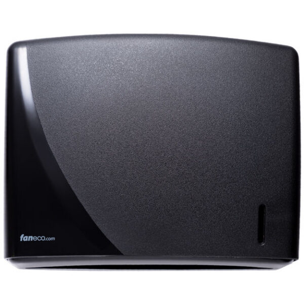 Диспенсър за хартиени кърпи V-сгъвка Faneco DARK, 400 листа, черен ABS